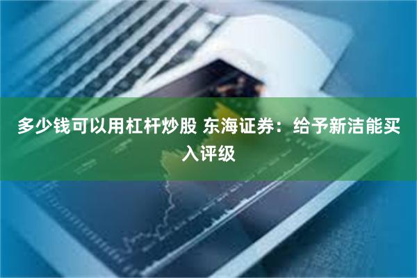 多少钱可以用杠杆炒股 东海证券：给予新洁能买入评级